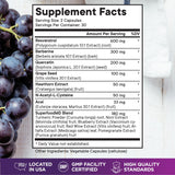 Superfood MD Noni Supplement side view showing ingredient list
