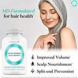 Superfood MD Nutra Women's Hair Growth Supplement bottle side view