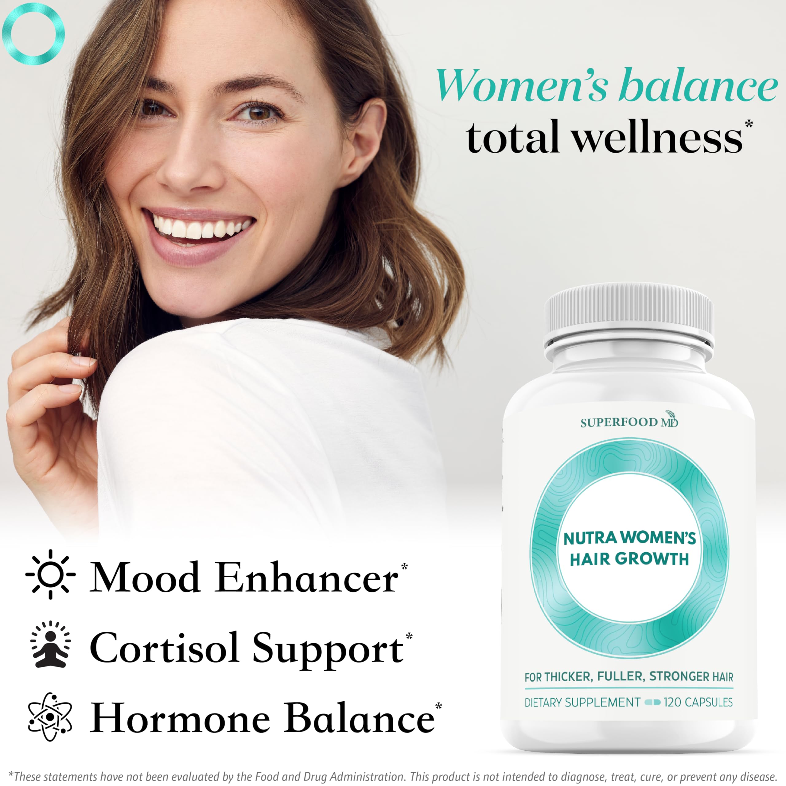 Superfood MD Nutra Women's Hair Growth Supplement packaging