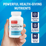 Superfood Science Agaricus Bio Mushroom Capsules 600mg opened bottle