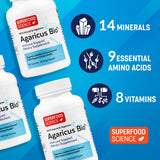 Superfood Science Agaricus Bio Mushroom Capsules 600mg packaging