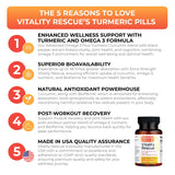 Superfood Science Vitality Rescue Omega-3 + Turmeric capsule close-up