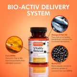 Superfood Science Vitality Rescue Omega-3 + Turmeric packaging side view