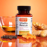 Superfood Science Vitality Rescue Omega-3 + Turmeric product on kitchen counter