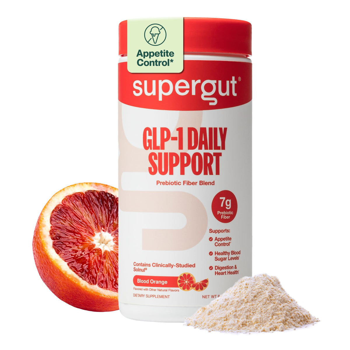 Supergut Blood Orange GLP-1 support front view packaging