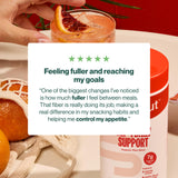 Supergut Blood Orange GLP-1 support packaging with a measuring spoon