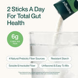 Supergut Foundational Daily Fiber 136g stick pack on a kitchen counter