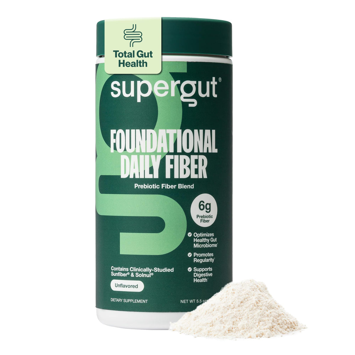 Supergut Foundational Daily Fiber Powder 156g front view