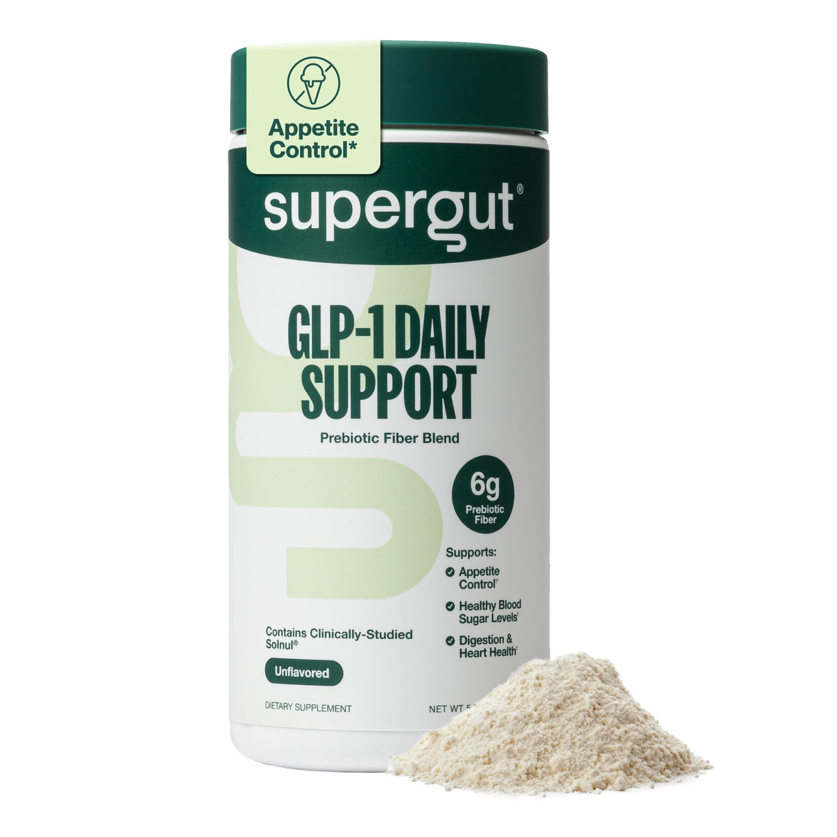 Supergut Prebiotic Fiber Supplement front view packaging