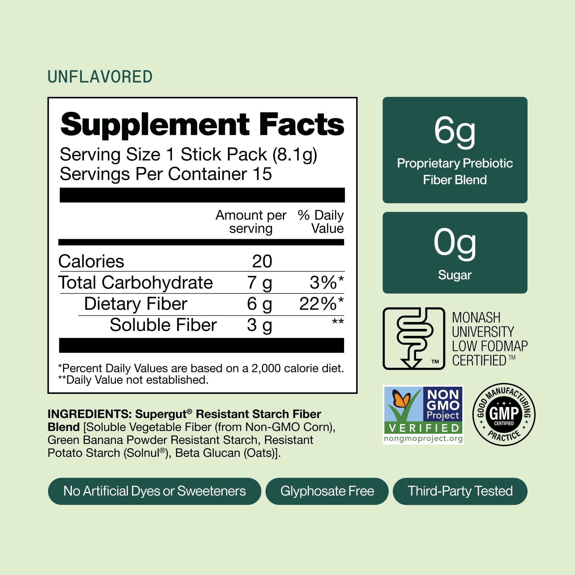 Supergut Prebiotic Fibre Supplement 122g lifestyle image