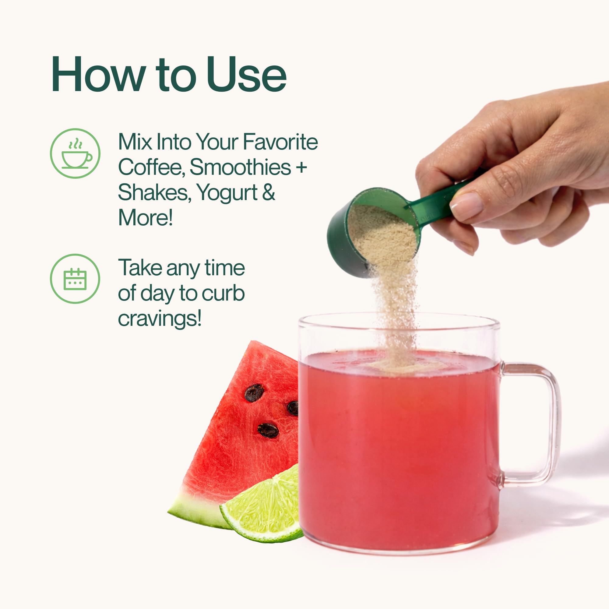 Supergut Watermelon Lime GLP-1 support on a kitchen counter