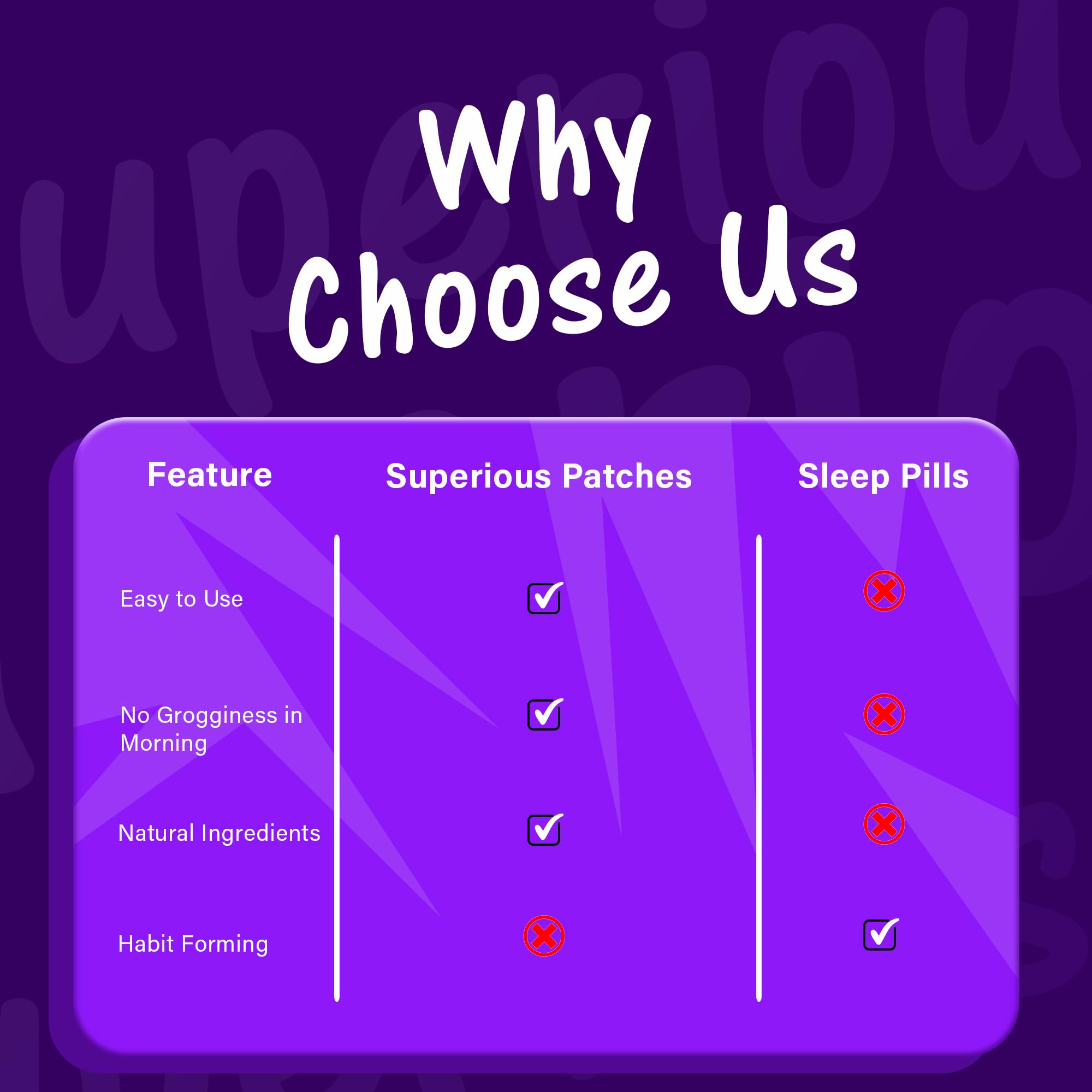 Superious Sleep Patches showing individual patch