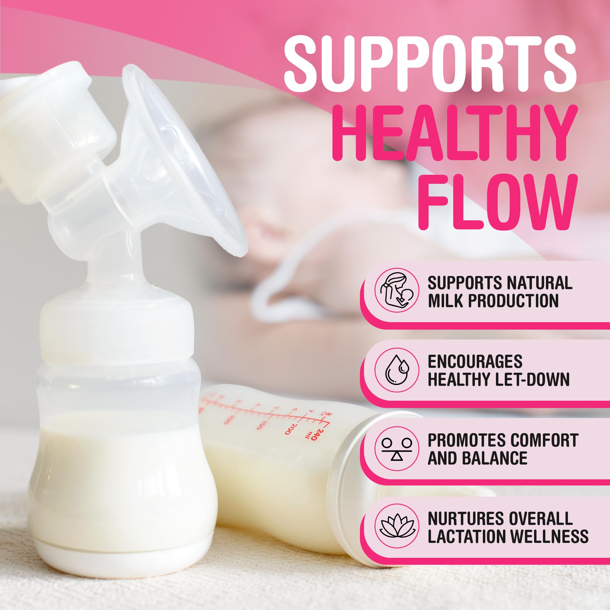 Supermed Research Breast Milk Supply Support Capsules with ingredients