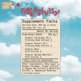 SuperMush Mushroom Mints with ingredients list on packaging