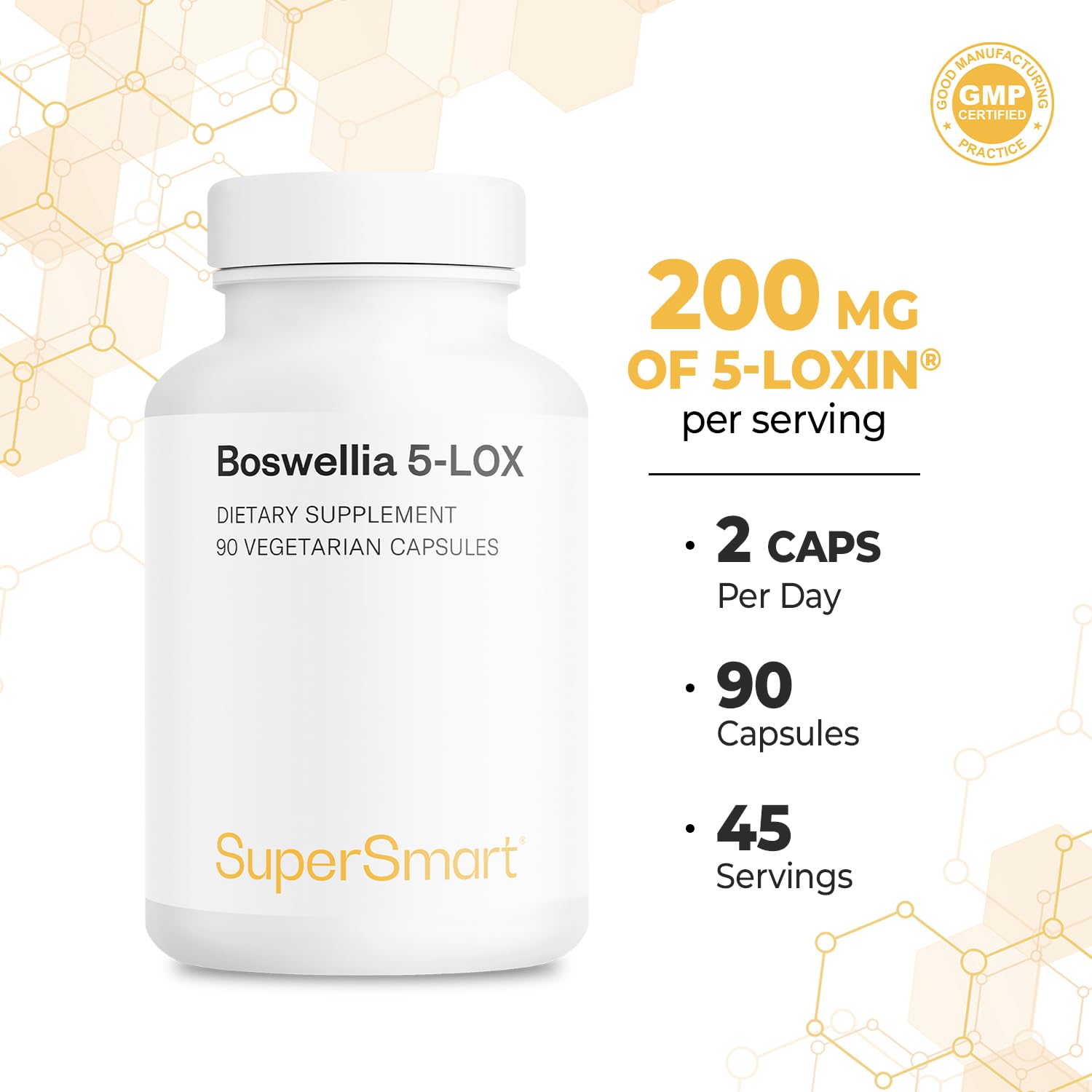 Supersmart 5-Loxin Boswellia Extract Capsules close-up of capsules