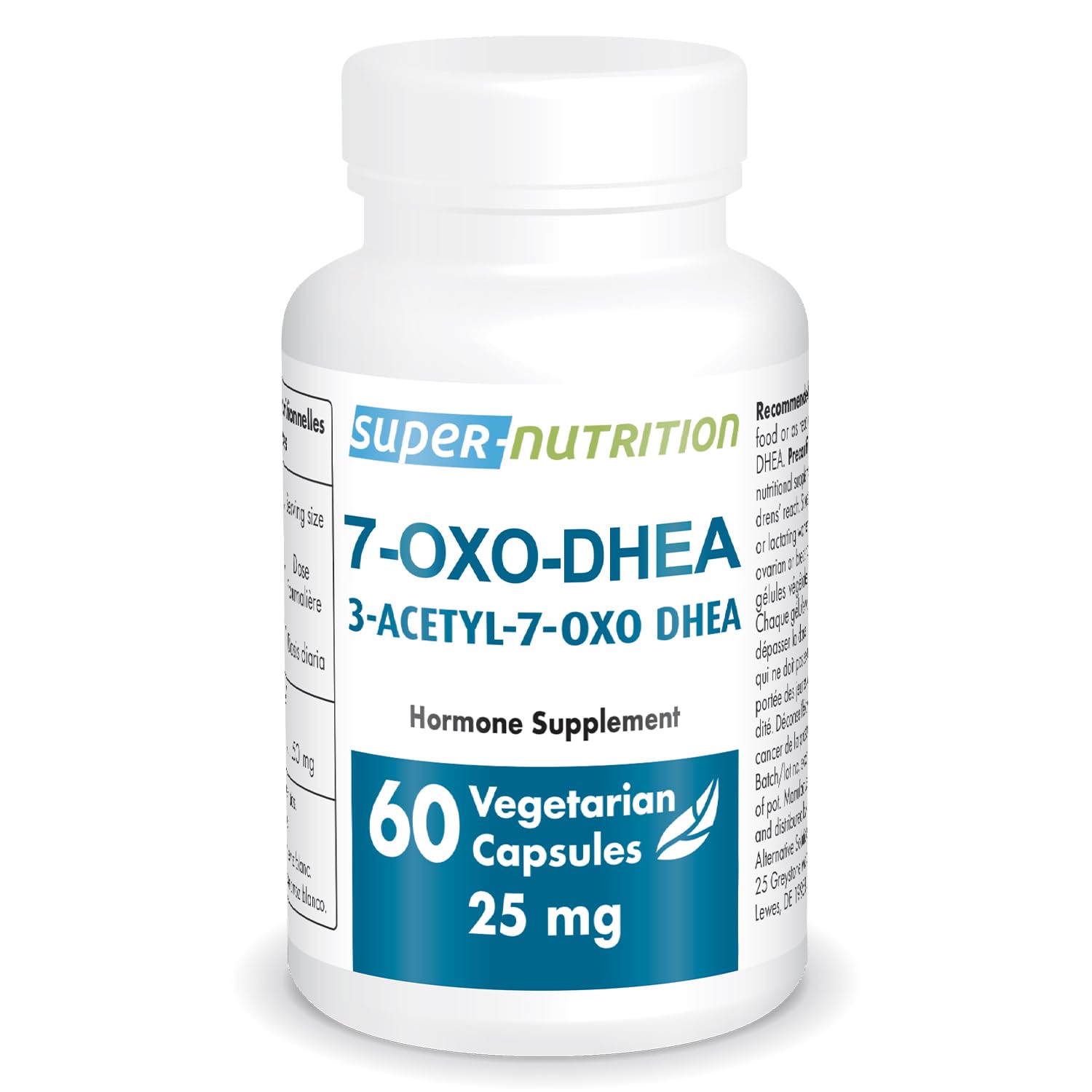 Supersmart 7-Keto DHEA 25mg vegetarian capsules front view