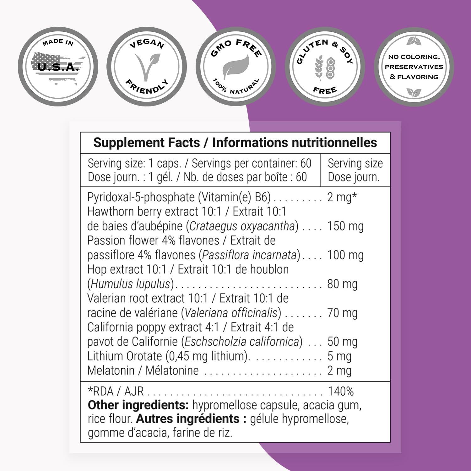 Supersmart Advanced Sleep Formula capsules on a wooden table