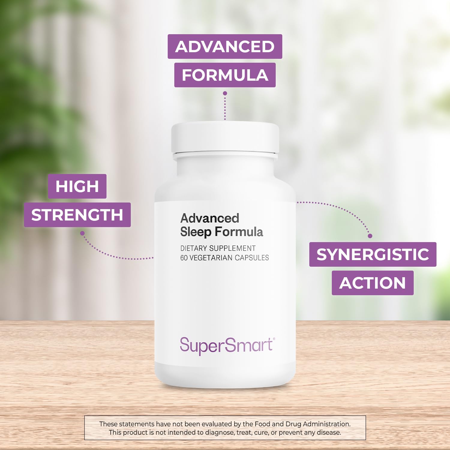 Supersmart Advanced Sleep Formula ingredients list close-up