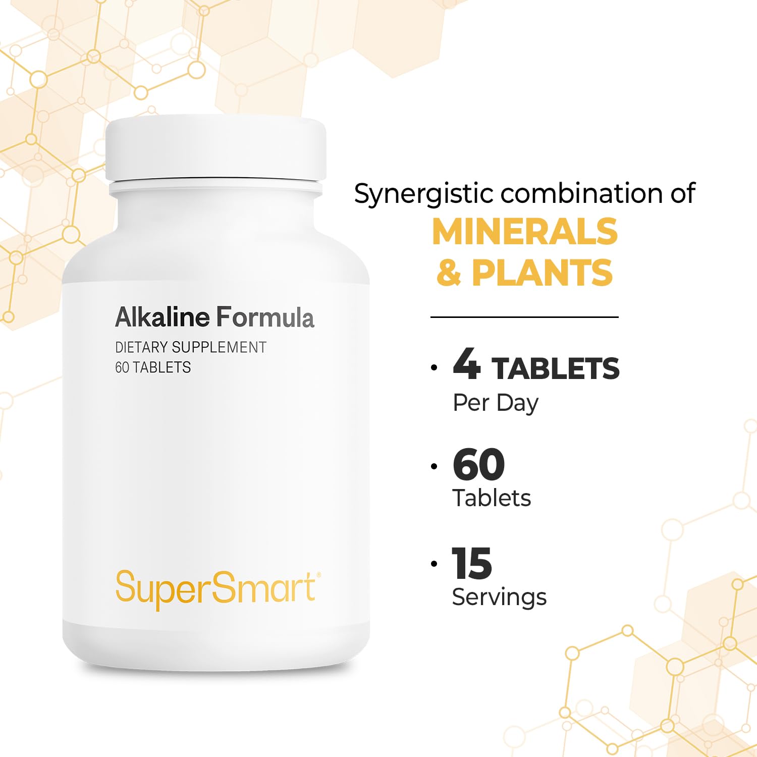 Supersmart Alkaline Supplement 70g tablet close-up