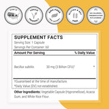 Supersmart Bacillus Subtilis Probiotic Supplement packaging