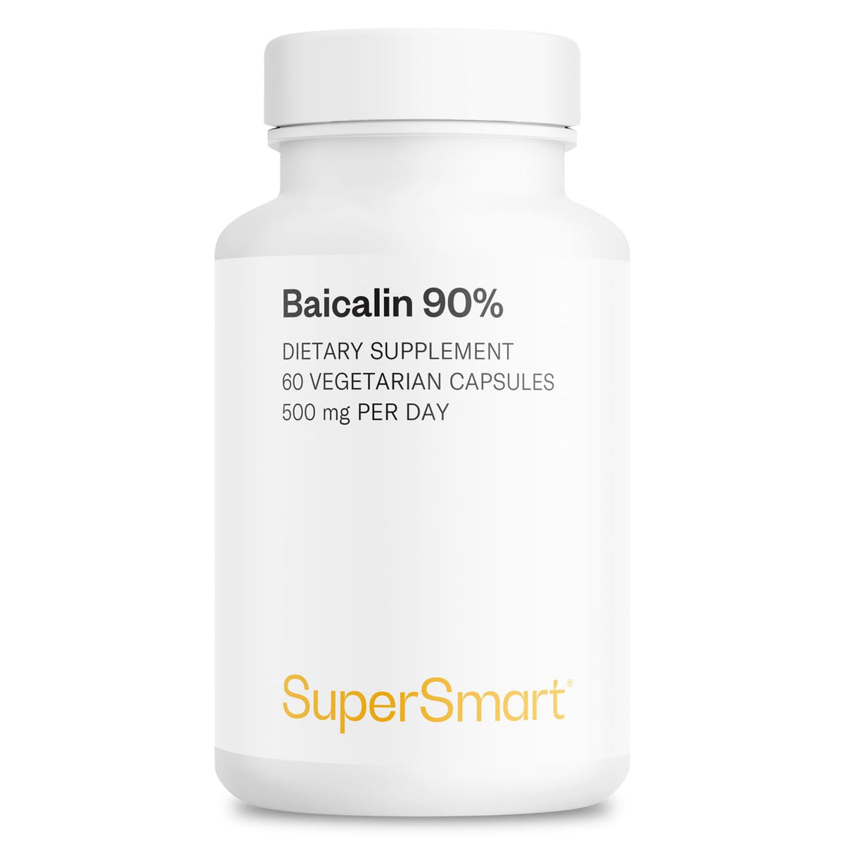 Supersmart Baicalin Supplement 90% Strength 120 Capsules front view