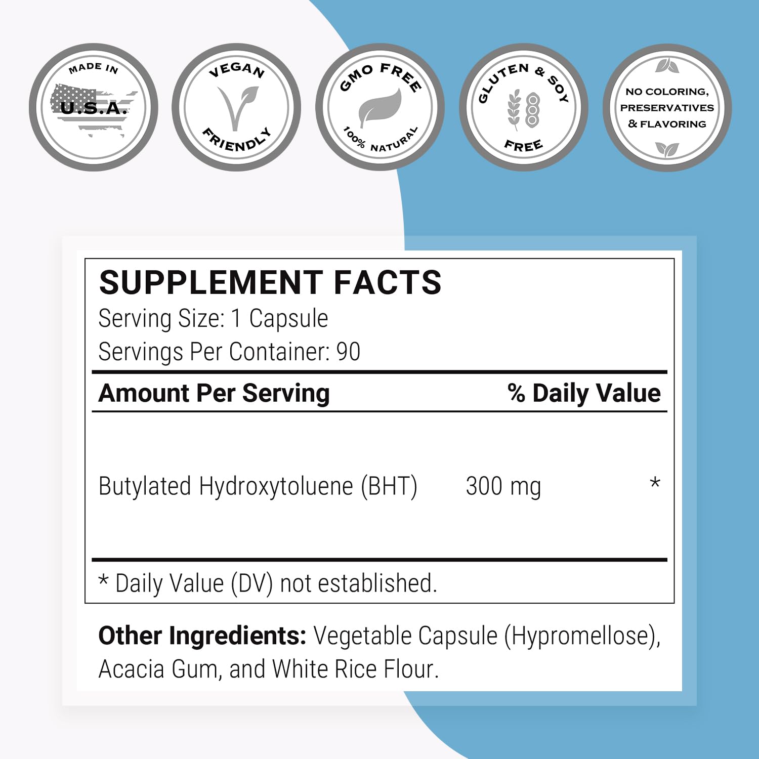 Supersmart BHT Supplement capsules in a hand