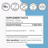 Supersmart BHT Supplement capsules in a hand