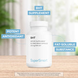 Supersmart BHT Supplement side view with label