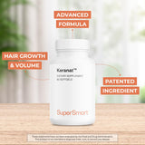 Supersmart Biotin Supplement side view showing ingredients
