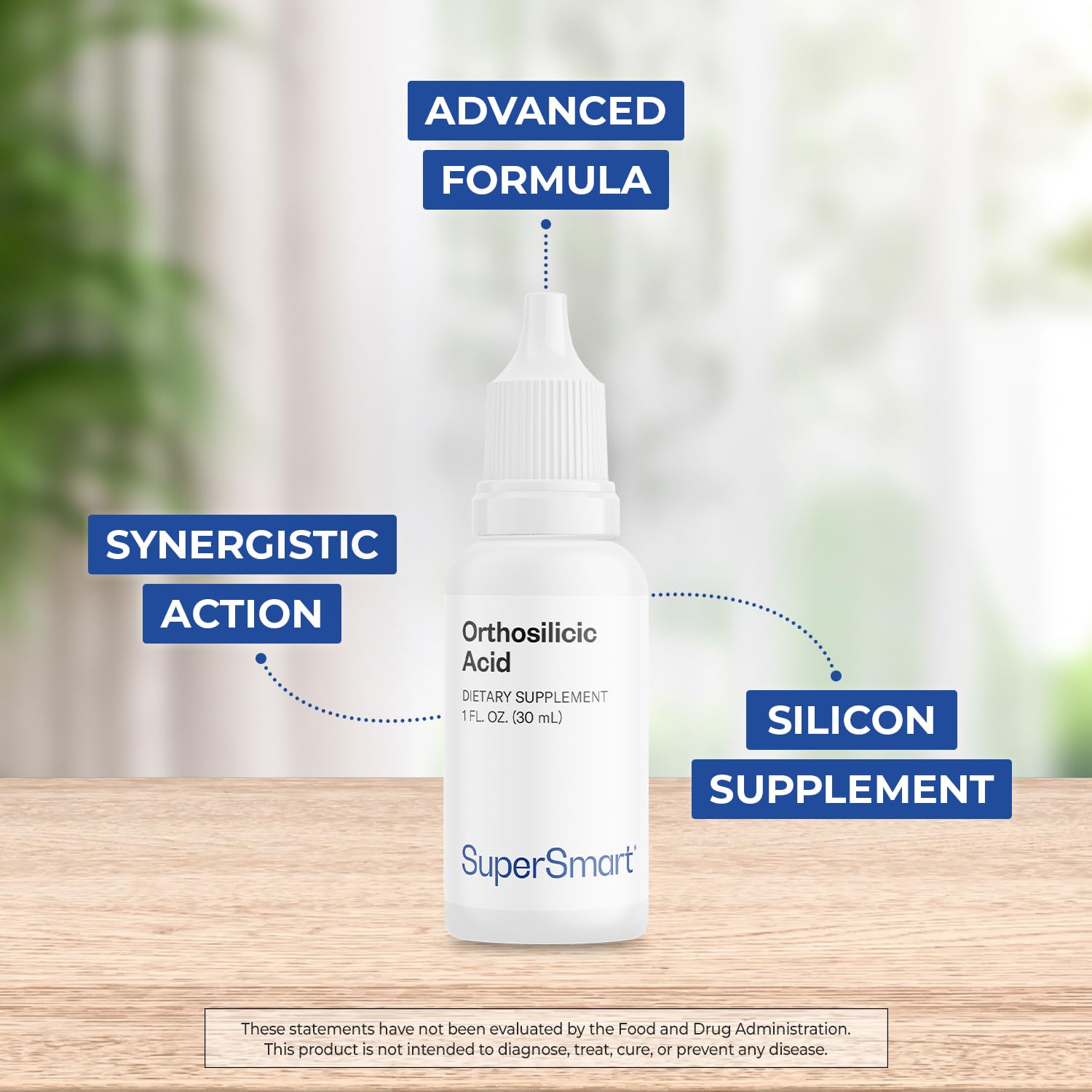 Supersmart Choline Stabilized Orthosilicic Acid Supplement dropper