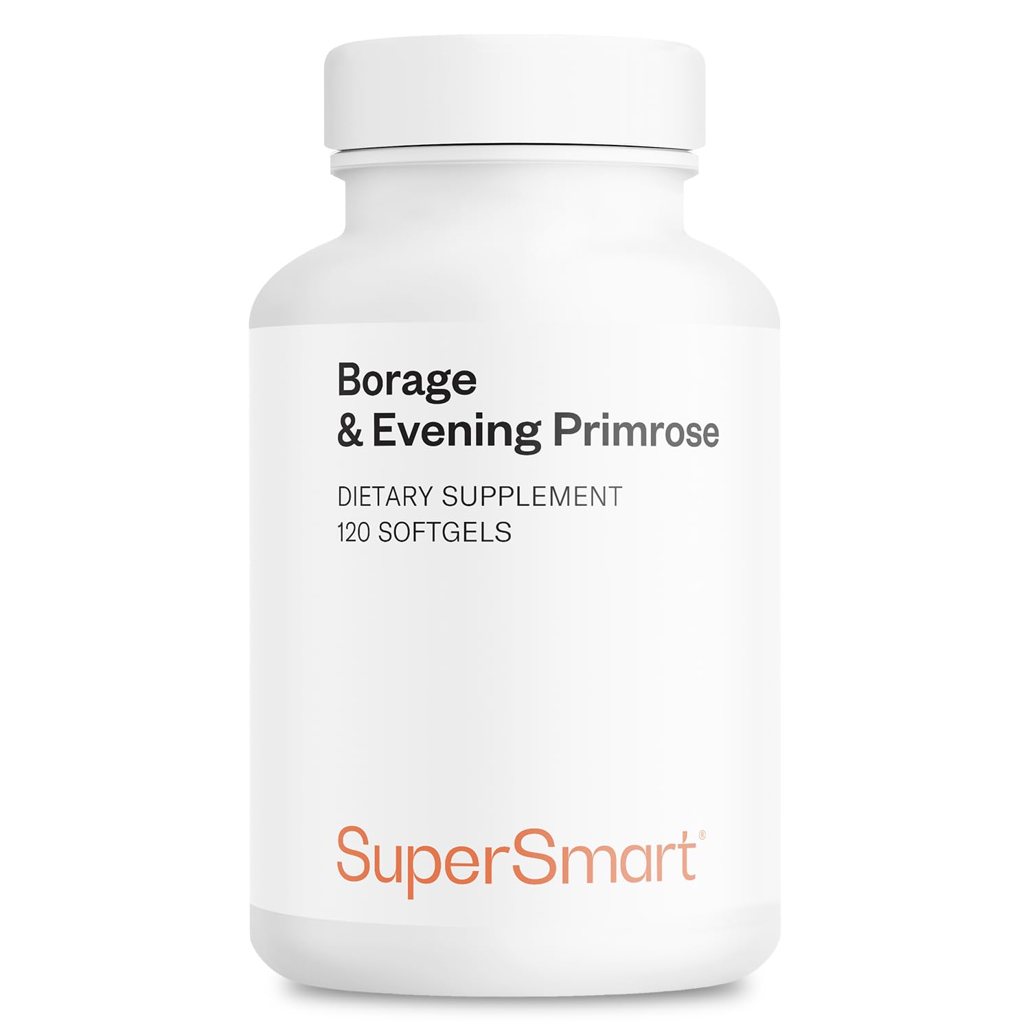 Supersmart Evening Primrose & Borage Oil Supplement front view