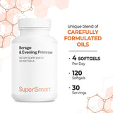 Supersmart Evening Primrose & Borage Oil Supplement packaging