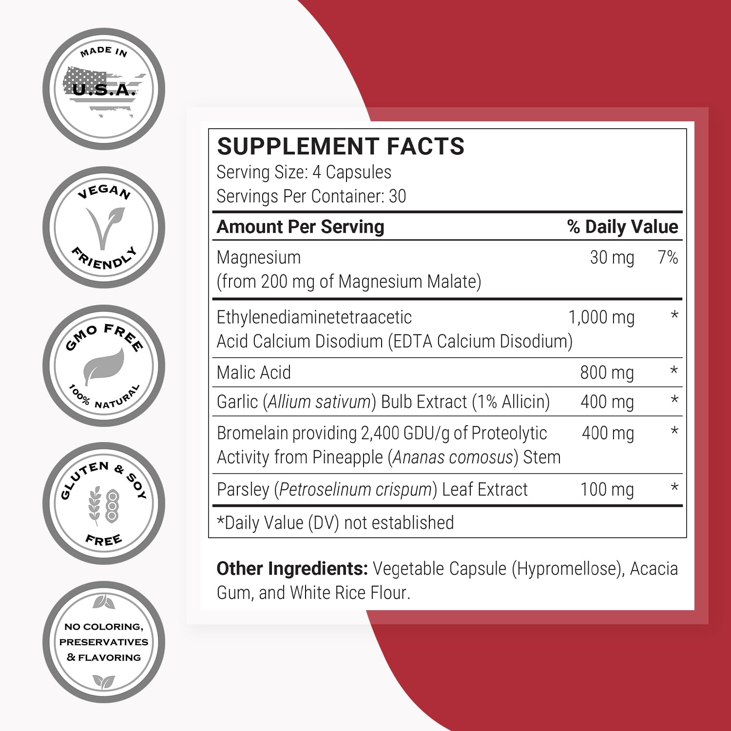 Supersmart Garlic EDTA CardioClear capsules on a wooden surface