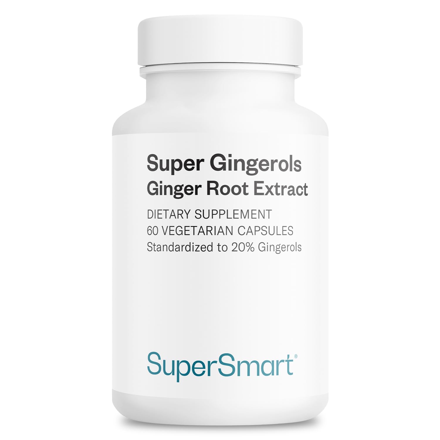 Supersmart Ginger Supplement Capsules front view with packaging