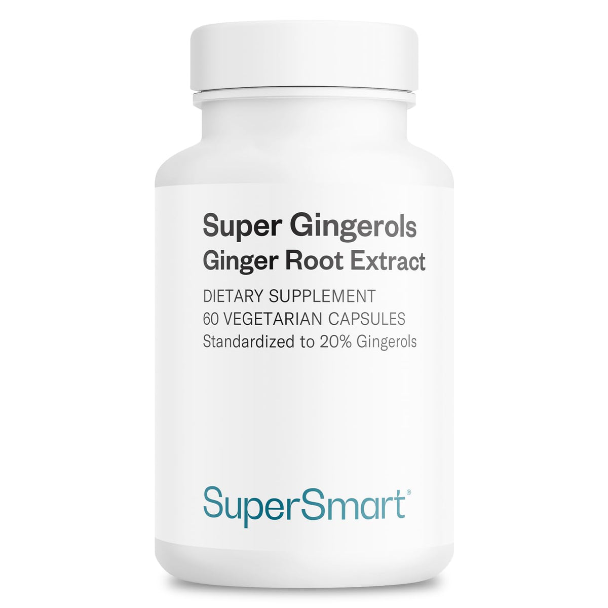 Supersmart Ginger Supplement Capsules front view with packaging