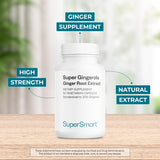 Supersmart Ginger Supplement Capsules side view showing dosage