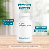 Supersmart H Pylori Advanced Formula Probiotic Supplement bottle side view
