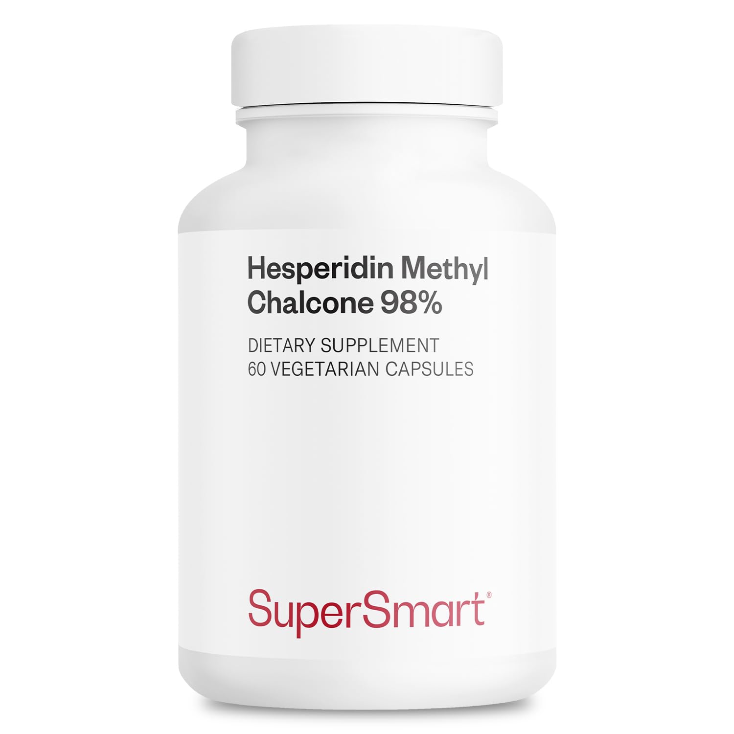 Supersmart Hesperidin Methyl Chalcone supplement front view, 60 capsules