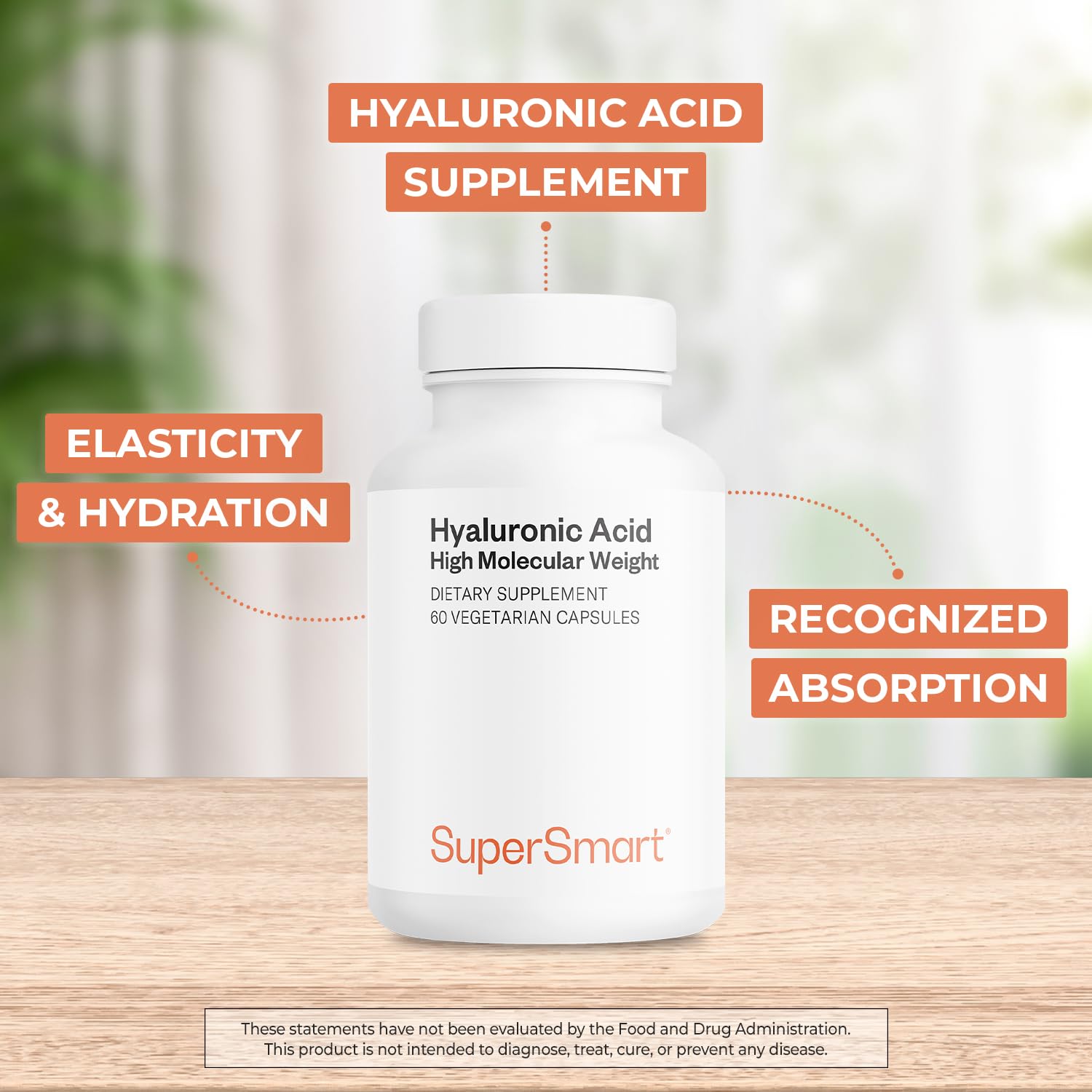 Supersmart Hyaluronic Acid Capsules 150mg side view