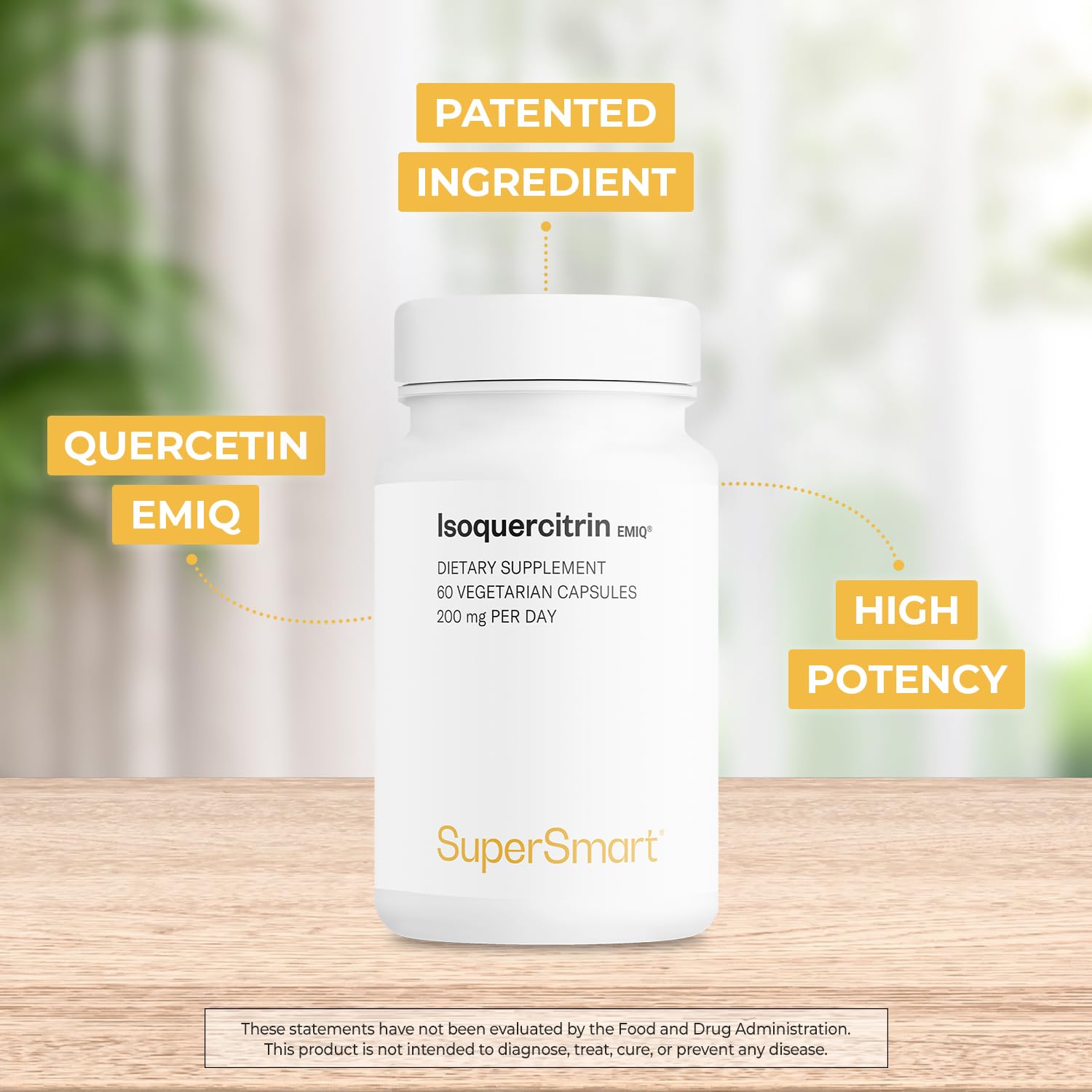 Supersmart IsoQuercitrin EMIQ capsules bottle side view