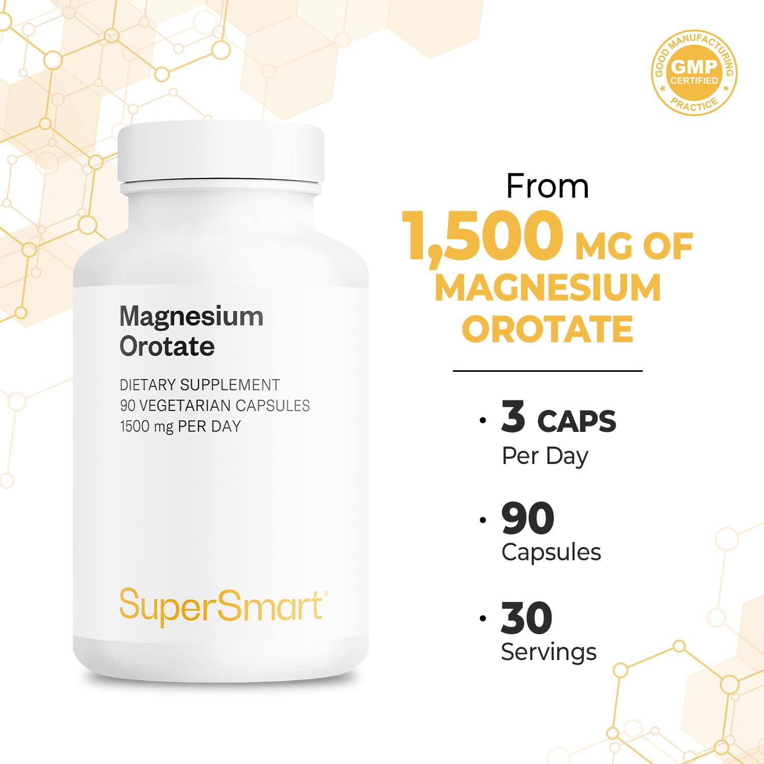 Supersmart Magnesium Orotate Capsules with a measuring spoon