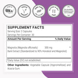 Supersmart Magnolia Bark Capsules 150mg close-up of capsules