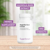 Supersmart Magnolia Bark Capsules 150mg side view showing capsule count