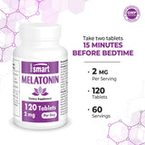 Supersmart Melatonin 2mg 120 Tablets packaging