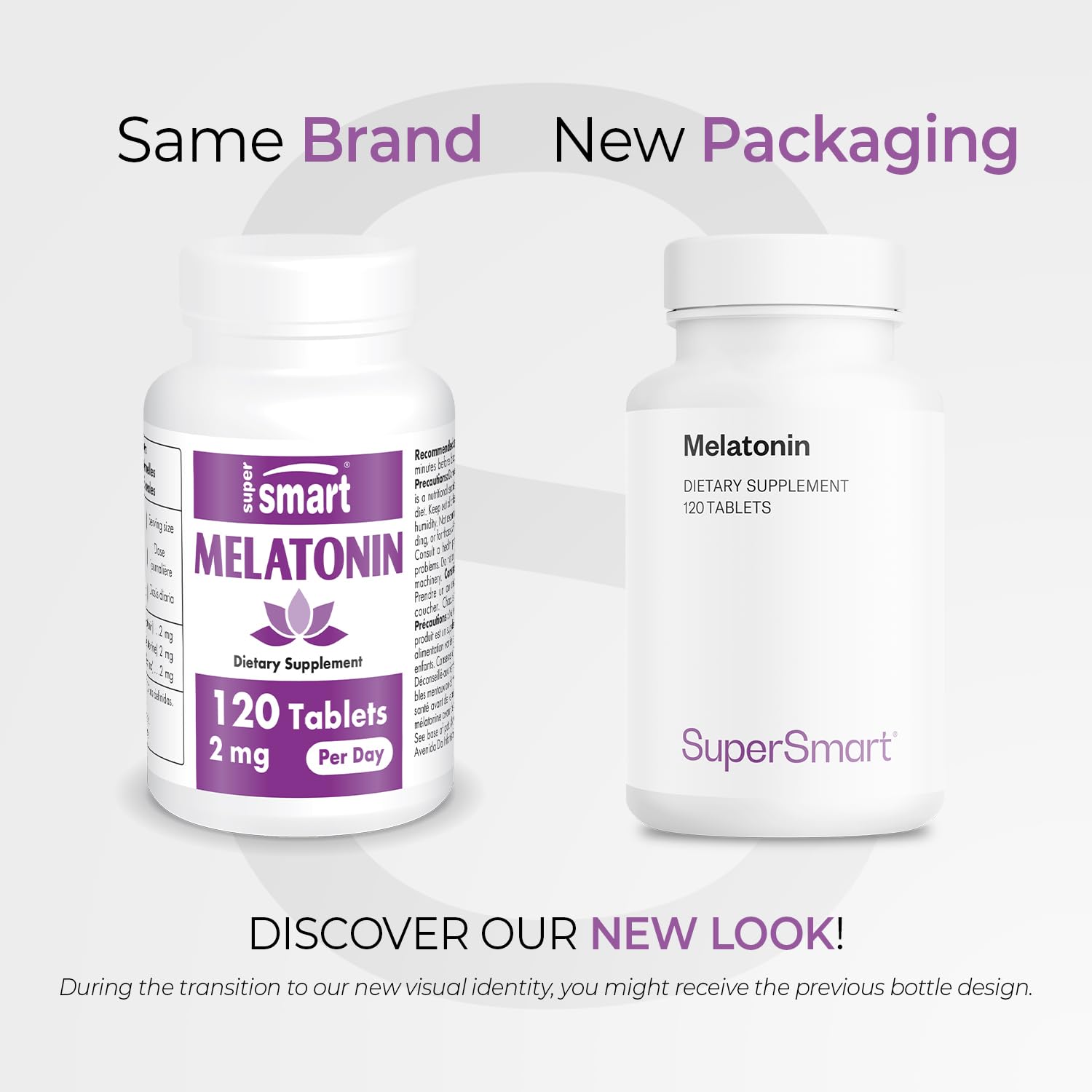 Supersmart Melatonin 2mg 120 Tablets side view