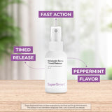 Supersmart Melatonin Spray 1mg Natural Peppermint Flavor side view