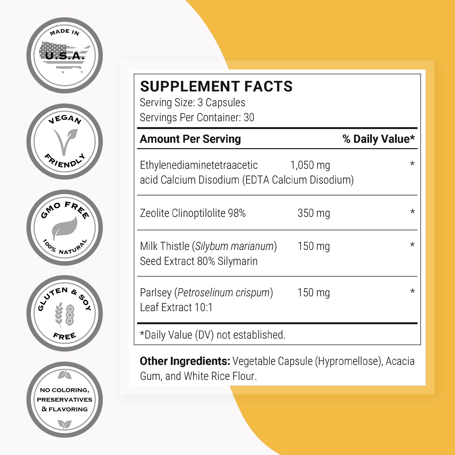 Supersmart Milk Thistle Supplement back view with ingredient list