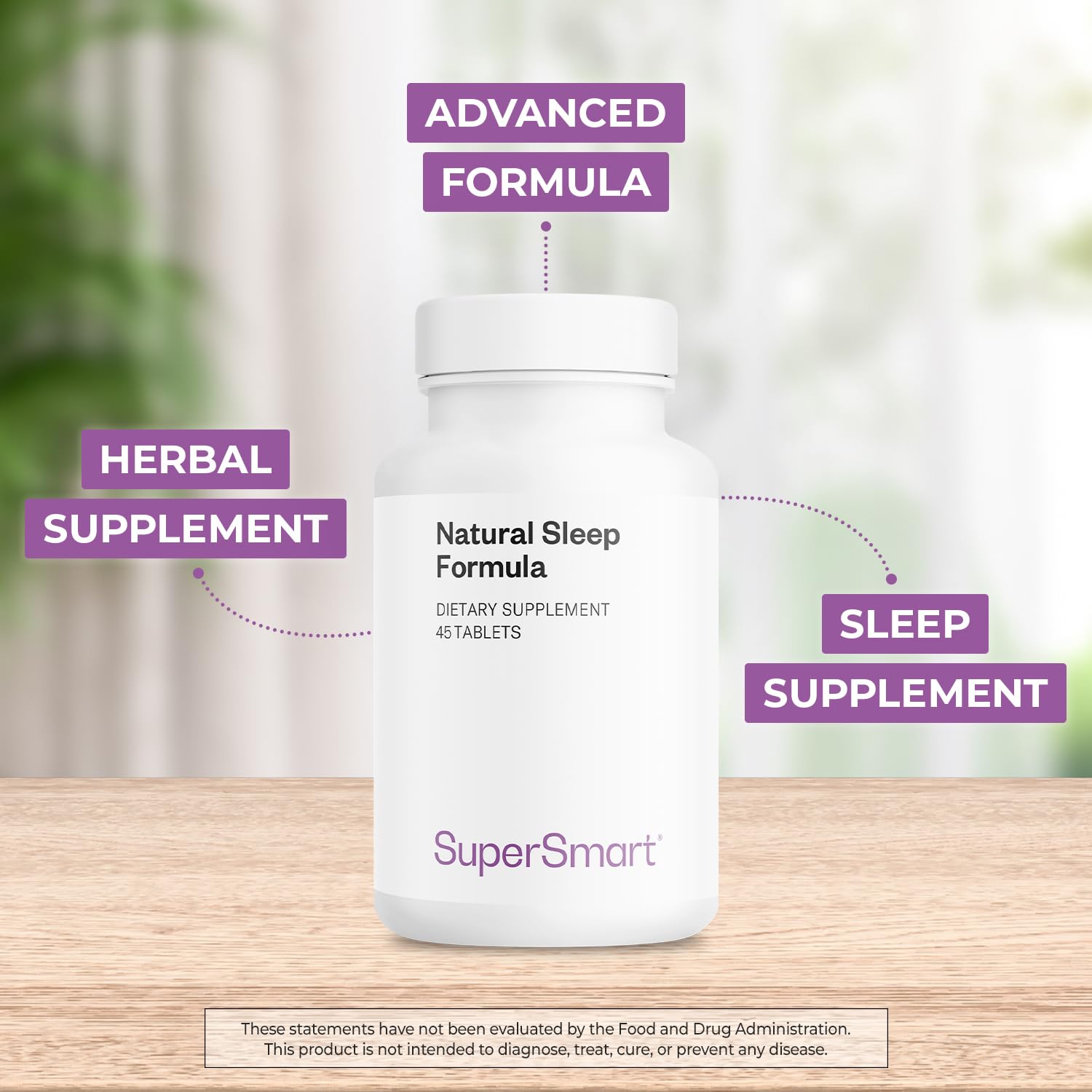 Supersmart Natural Sleep Formula packaging side view
