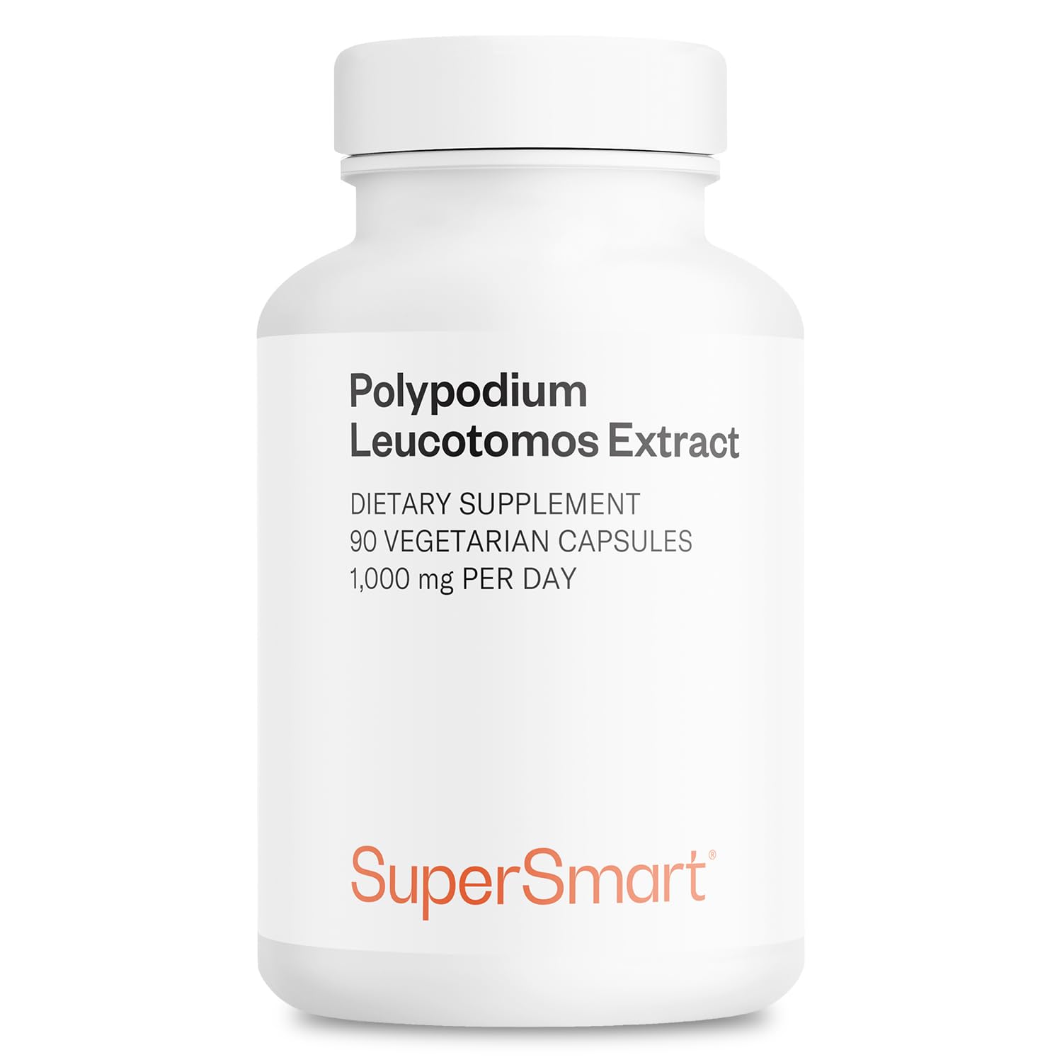 Supersmart Polypodium Leucotomos Supplement front view with packaging