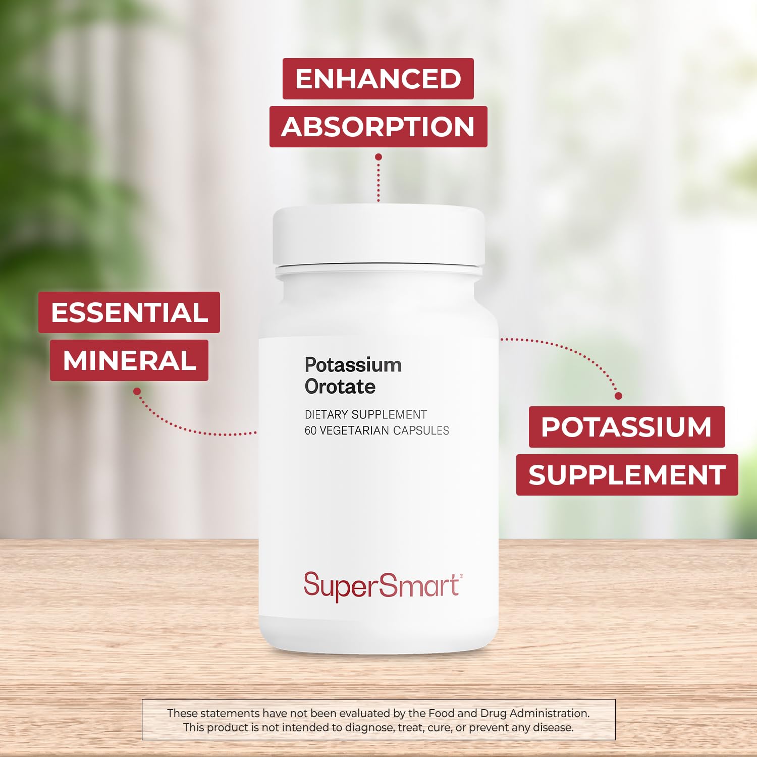 Supersmart Potassium Orotate 150mg supplement side view